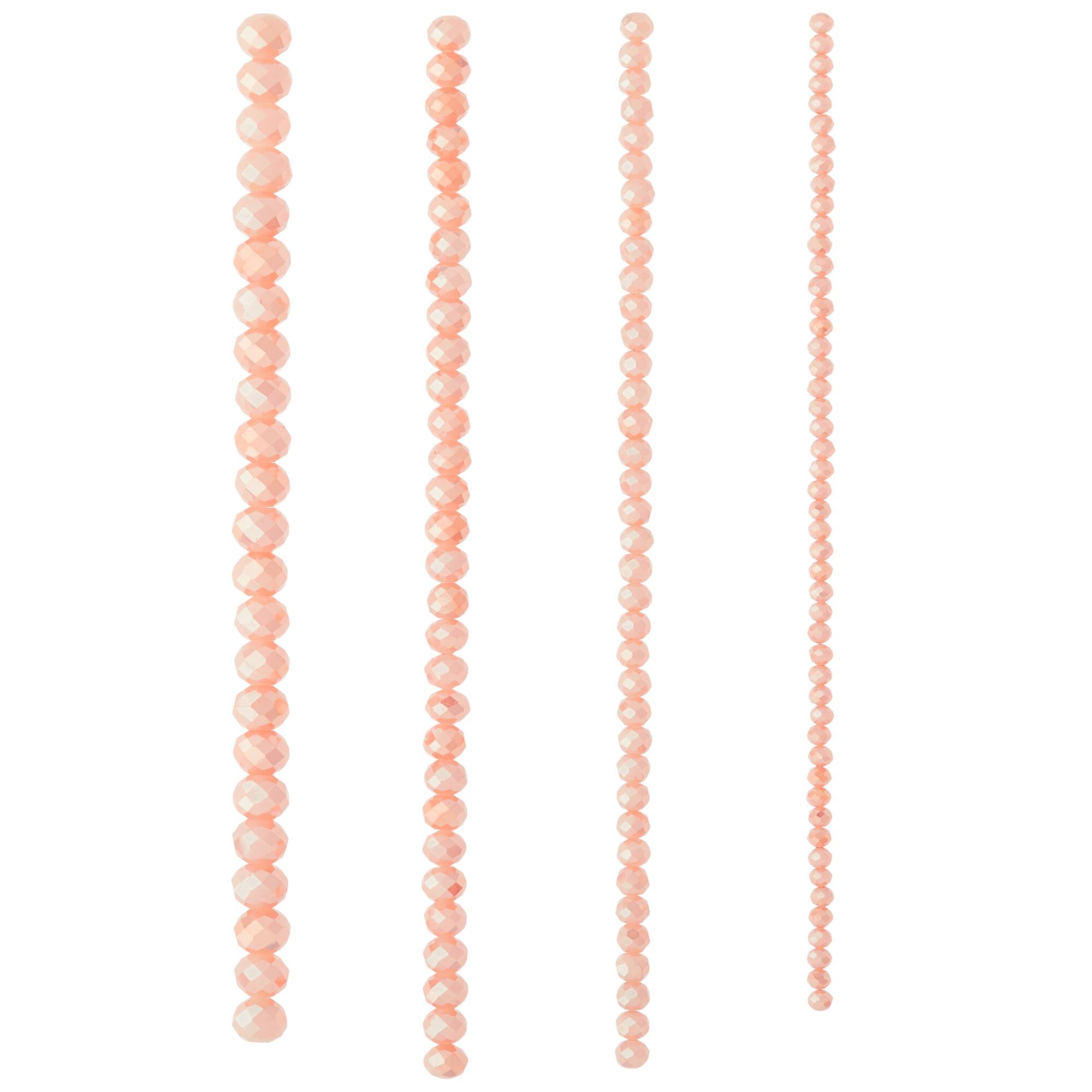 Champagne Faceted Glass Rondelle Beads by Bead Landing™